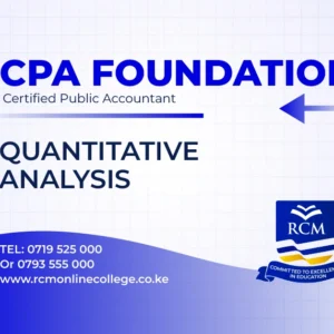 Quantitative Analysis, RCM Online College