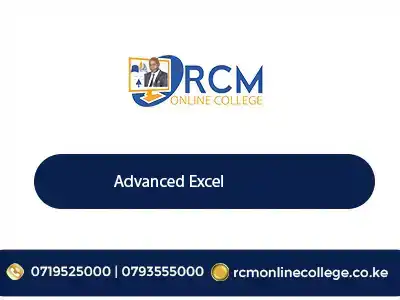 Advanced Excel, Excel training, Excel course, data analysis, Excel formulas, RCM Online College, Excel skills, career advancement, Excel certification