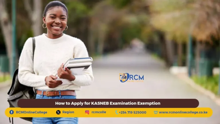 How to Apply for KASNEB Exemption, RCM Online College