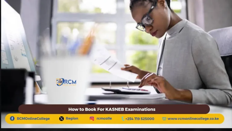 How To Book for KASNEB Examinations, RCM Online College
