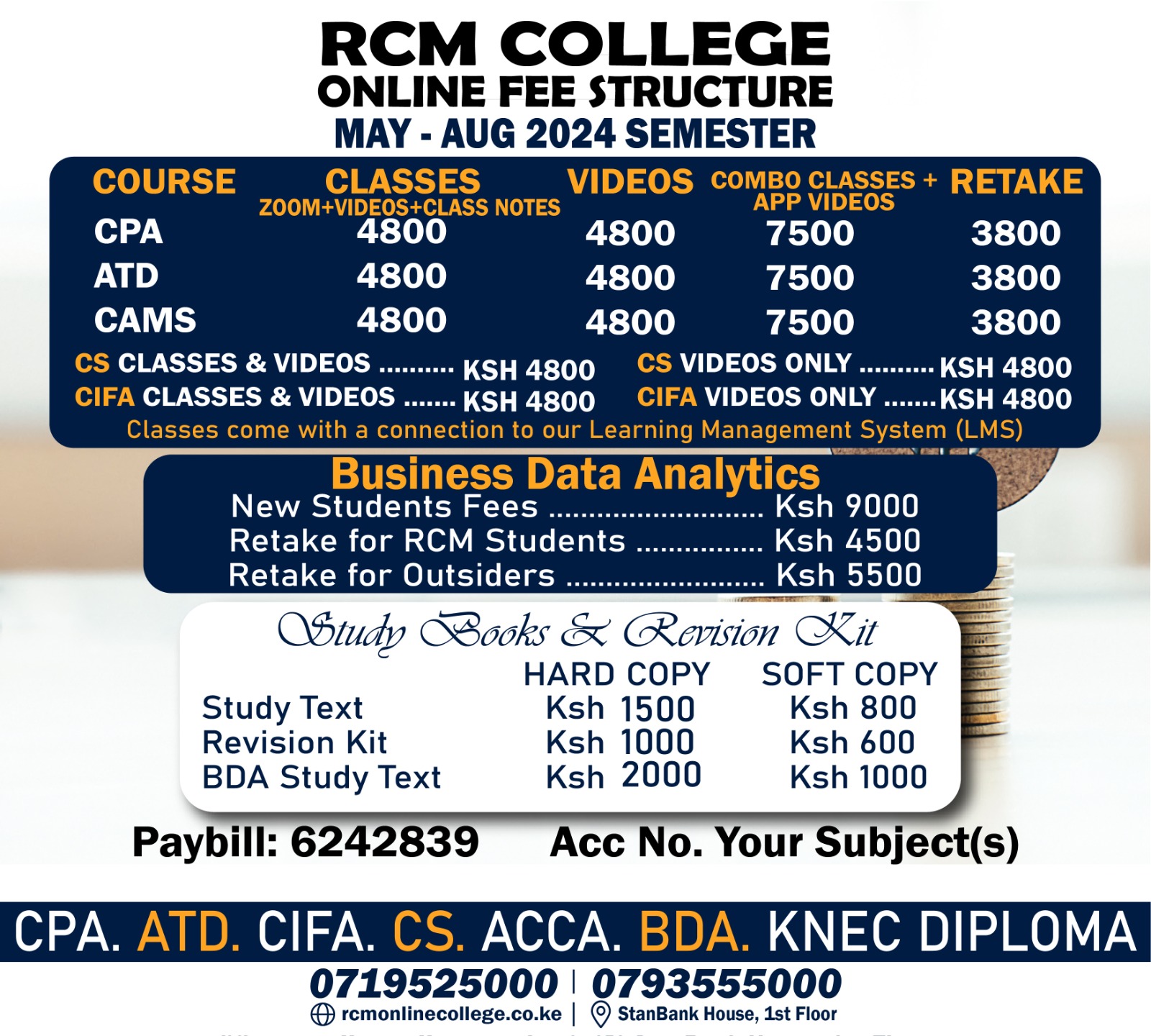 RCM Online College Fee Structure, RCM Online College, Fee Structure