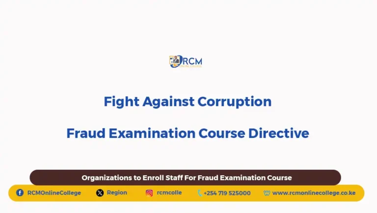 Organizations to Enroll Staff for Fraud Examination Course, RCM Online College