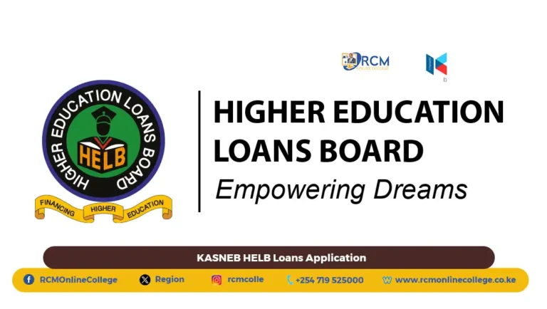 KASNEB HELB Loans Application, RCM Online College, KASNEB HELB loan, HELB loan for CPA, HELB loan for CIFA, HELB loan for CS, HELB loan for ATD, HELB financing KASNEB students, CPA HELB loan Kenya, student loan RCM Online College, HELB application process Kenya, KASNEB September 2025 intake, HELB loan