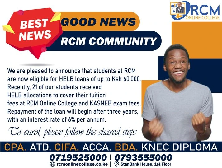 Why Choose RCM Online College for Your HELB Loan Application, RCM Online College