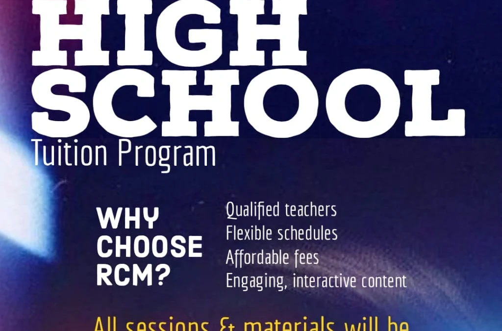 High School Holiday Tuition at RCM Online High School: Keep Your Child on Track this Holiday, RCM Online College