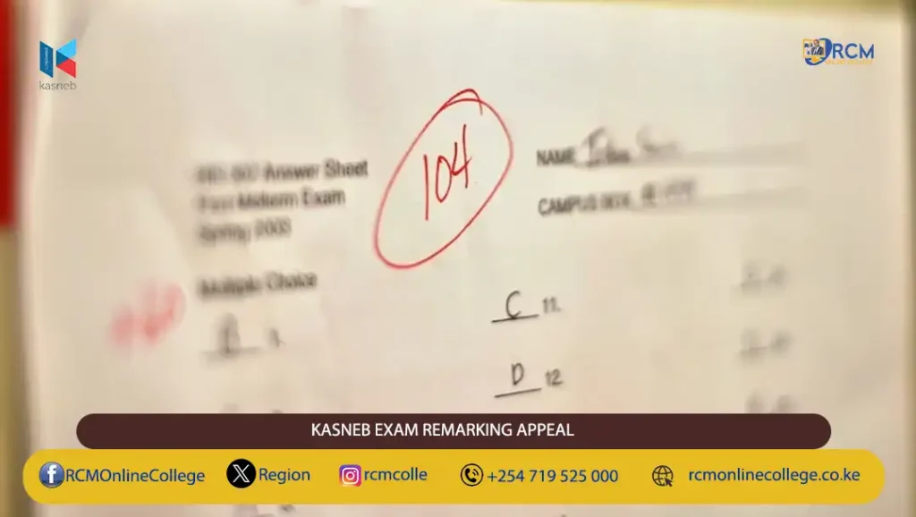 KASNEB EXAM REMARKING APPEAL, RCM Online College