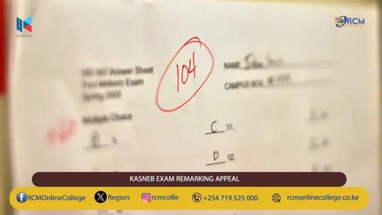KASNEB EXAM REMARKING APPEAL, RCM Online College