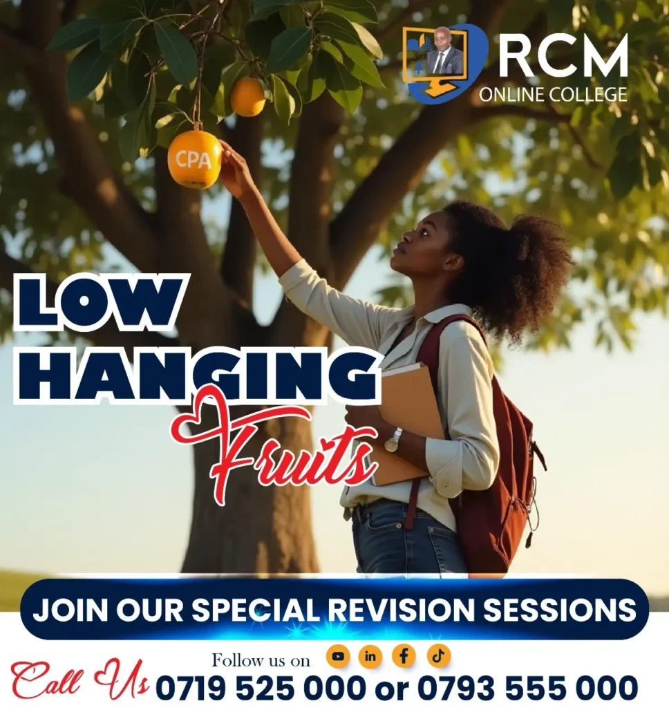 KASNEB revision, CPA block revision, CIFA exam prep, ATD revision classes, RCM College, affordable revision classes
