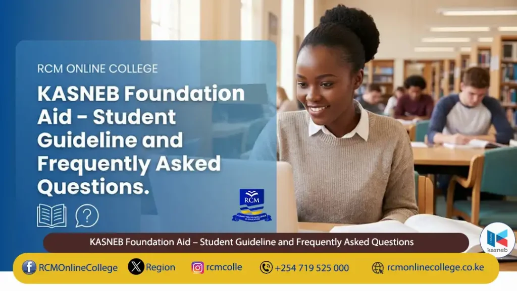 HELB aid, KASNEB Foundation, student sponsorship Kenya, RCM Online College, HELB guidelines, KASNEB funding, exam sponsorship, LMS access, education funding Kenya