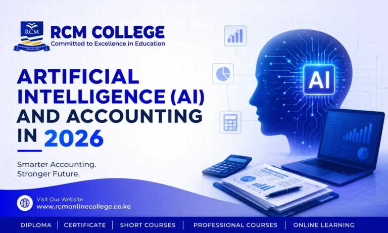 Artificial Intelligence in Accounting, AI and Accounting 2026, AI for Accountants, AI for Auditors, AI for Finance Professionals, Accounting Automation, AI Accounting Course Kenya, RCM Online College, Financial Forecasting AI, Audit Automation, AI Skills for Accountants, Accounting Technology, AI Course Kenya, Digital Accounting, Machine Learning in Accounting