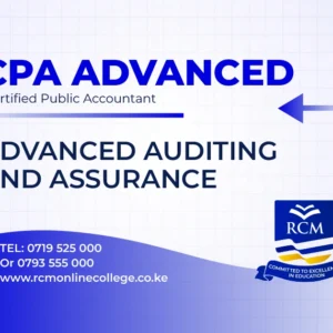 RCM Online College, advanced auditing and assurance
