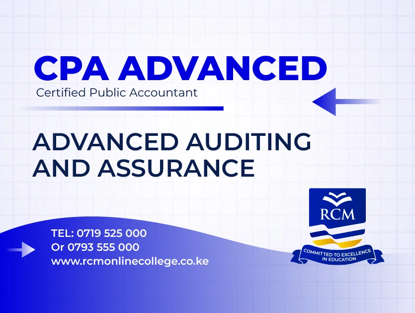 RCM Online College, advanced auditing and assurance