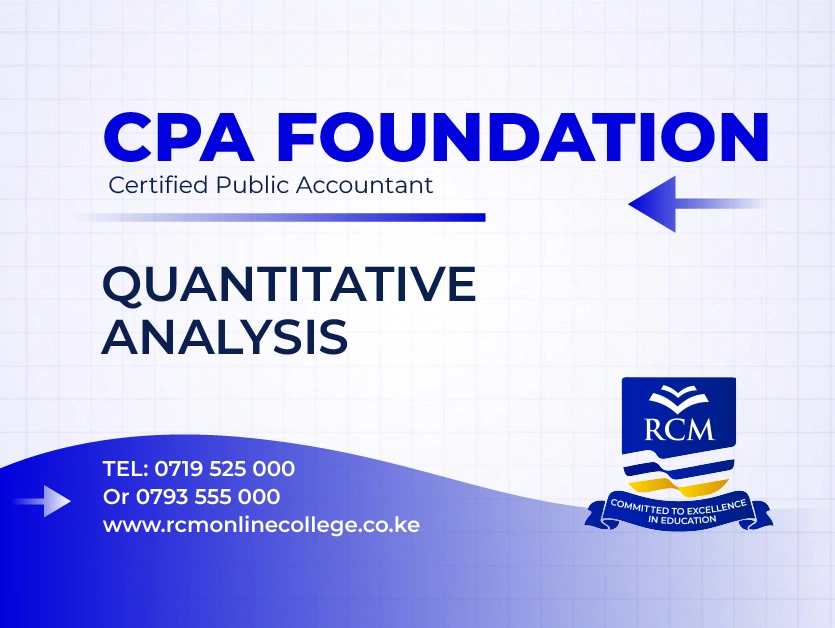 RCM Online College, quantitative analysis