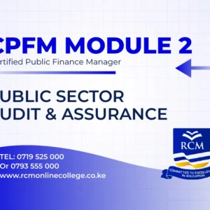 RCM Online College, Public Sector Audit and Assurance