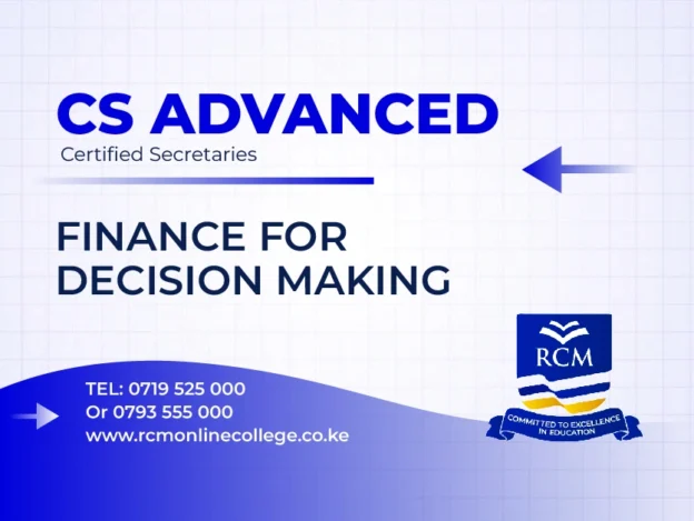 RCM Online College, Finance For Decision Making