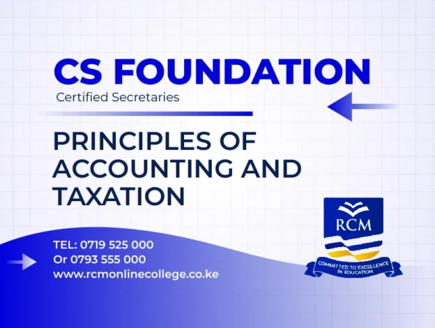 RCM Online College, Principles and Accounting and Taxation
