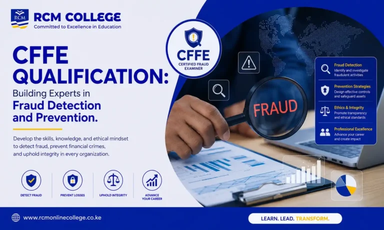 CFFE, Certified Forensic Fraud Examiner, KASNEB CFFE, forensic accounting, fraud examination, fraud detection, fraud prevention, forensic auditing, financial crime, fraud investigation, cyber fraud, compliance, internal audit, risk management, forensic accounting course Kenya, CFFE qualification, RCM Online College