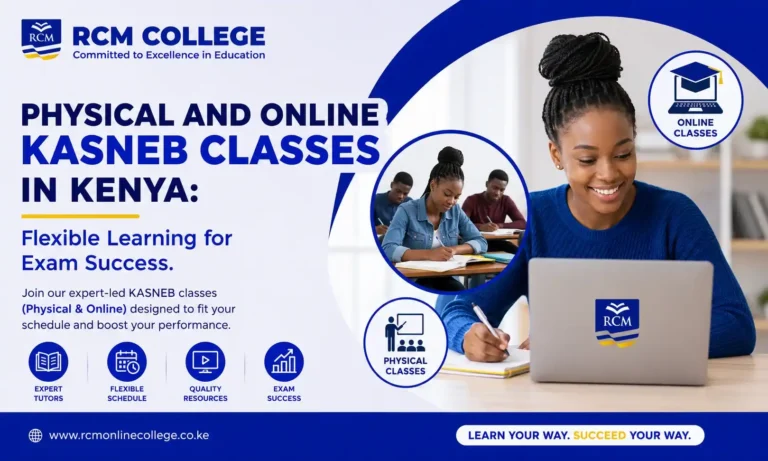 KASNEB classes, online KASNEB classes, physical KASNEB classes, CPA classes Kenya, CS classes, CIFA classes, ATD classes, CAMS classes, KASNEB tuition, KASNEB revision, KASNEB college, RCM Online College, KASNEB training Kenya, accounting courses Kenya, professional courses Kenya