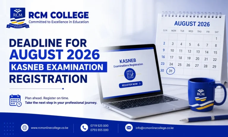 August 2026 KASNEB registration, KASNEB registration deadline 2026, KASNEB August 2026 exams, KASNEB examination booking, KASNEB student portal, KASNEB registration process, KASNEB examination fees, KASNEB annual registration renewal, KASNEB exam centre, KASNEB payment methods, KASNEB registration guide, KASNEB exam preparation, KASNEB Kenya, Accounting Technicians Diploma, CPA Kenya, CS Kenya, CIFA Kenya, CCP Kenya, CAMS Kenya, RCM Online College